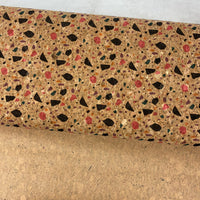 25" Cork Fabric by the Yard - Wide Terazzo 4 Style #1024