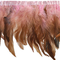 Rooster Feather Fringe with Satin Ribbon Tape Dress