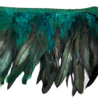 Rooster Feather Fringe with Satin Ribbon Tape Dress