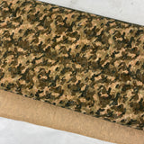 25" Cork Fabric by the Yard - Wide Trend Camo Style #1022