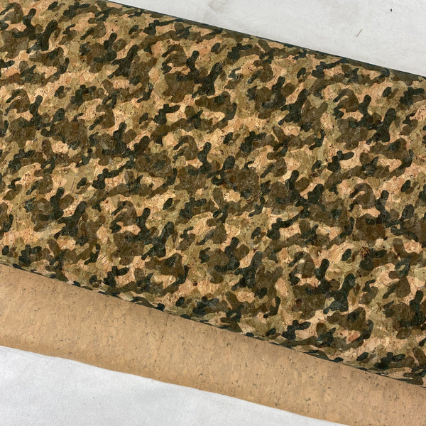 25" Cork Fabric by the Yard - Wide Trend Camo Style #1022